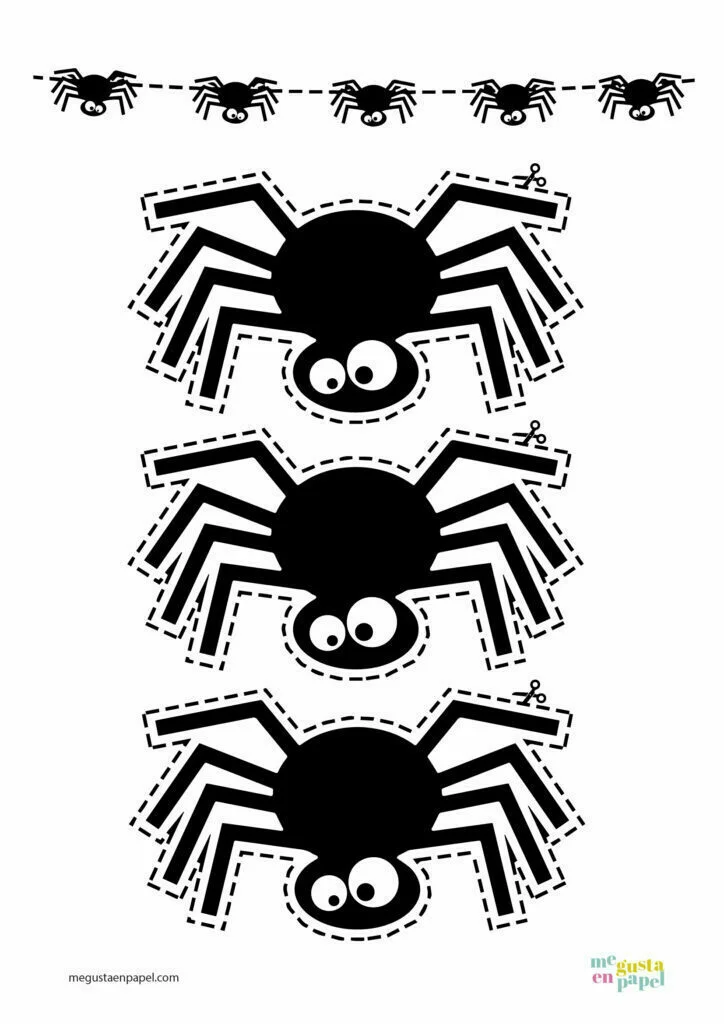 megustaenpapel arañas Halloween