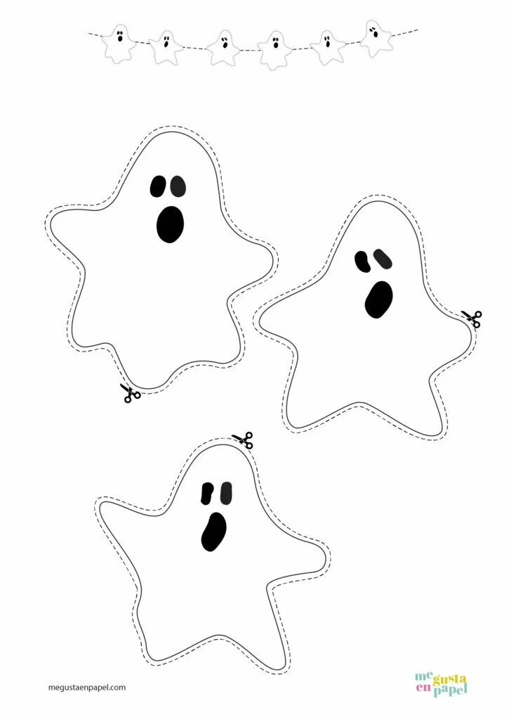 megustaenpapel fantasmas Halloween